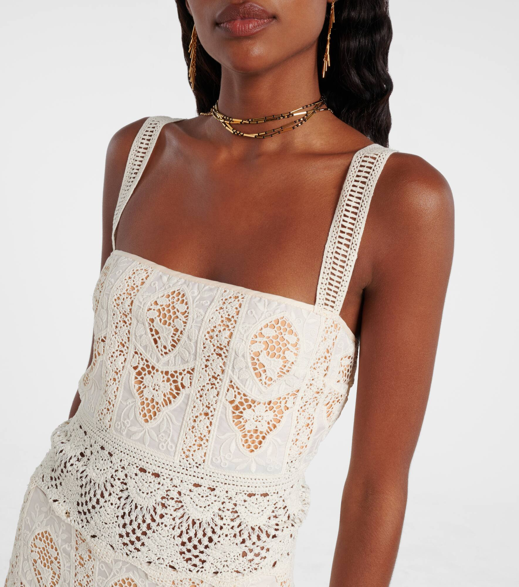 Embroidered voile top - 4