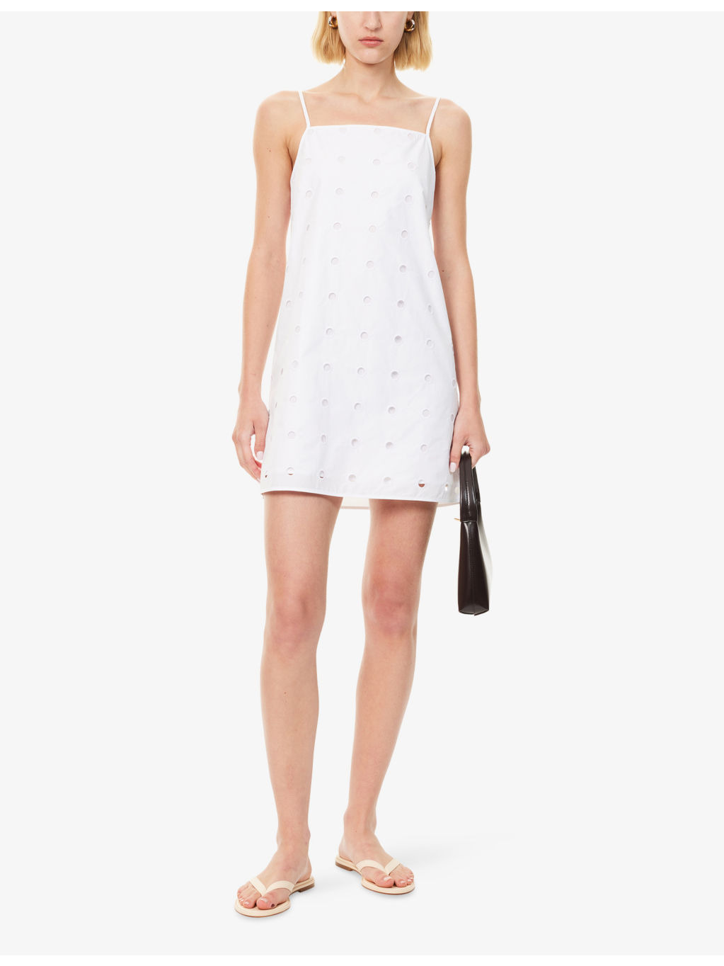 Peggy Broderie Cotton Mini Dress - 2