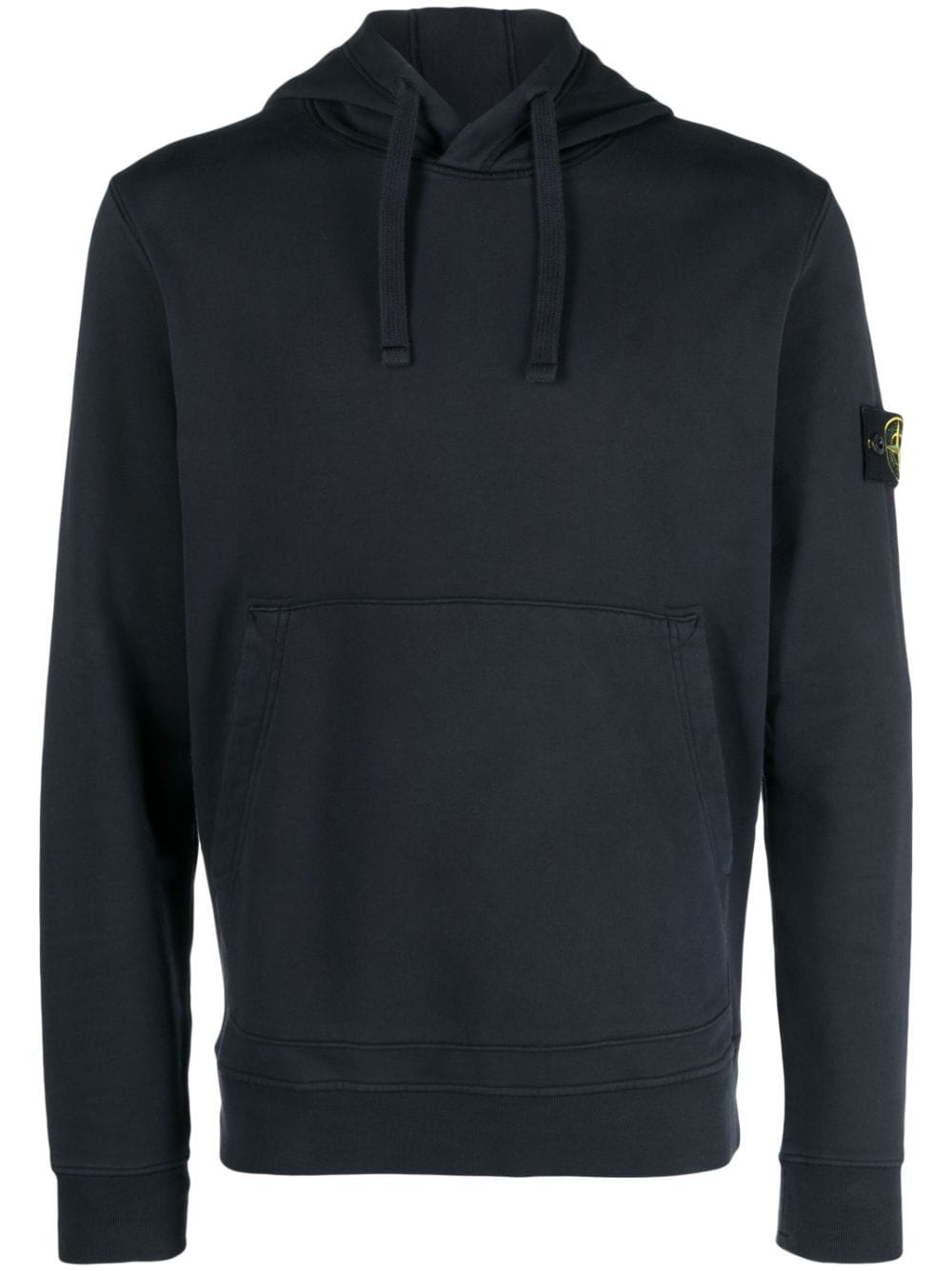 Compass-patch cotton hoodie - 1