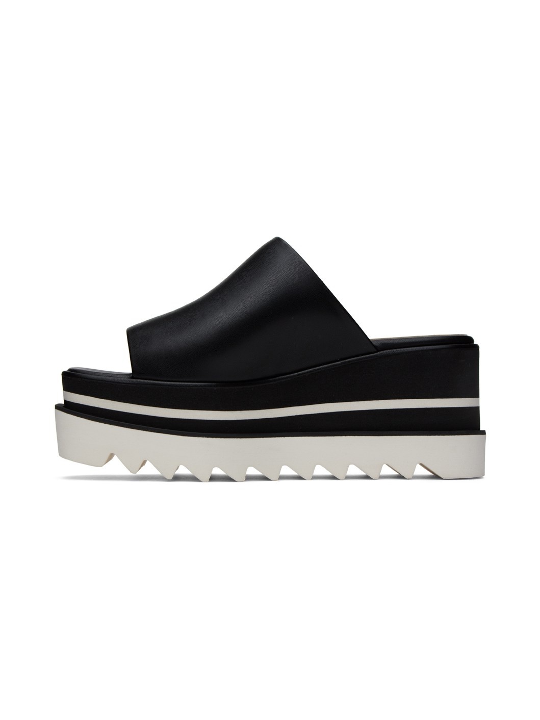 Black Sneak-Elyse Platform Mules - 3