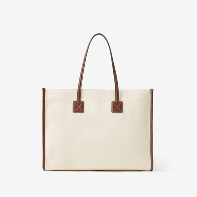 Burberry Medium Two-tone Canvas and Leather Freya Tote outlook