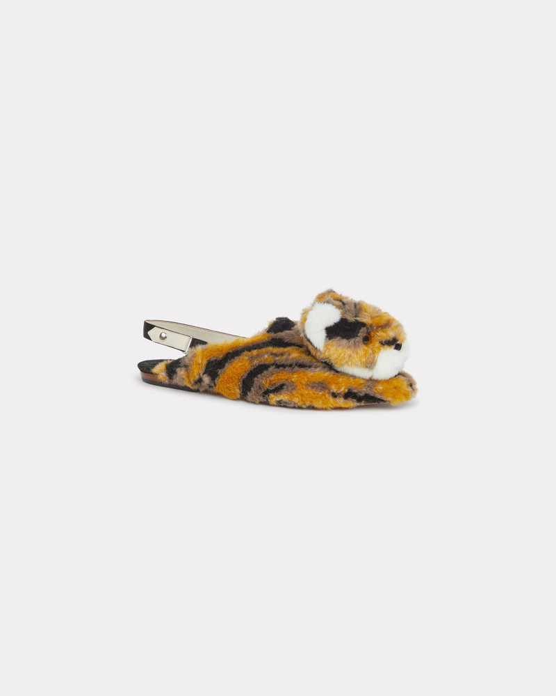 'KENZO-Kali' tiger mules in fake fur 1