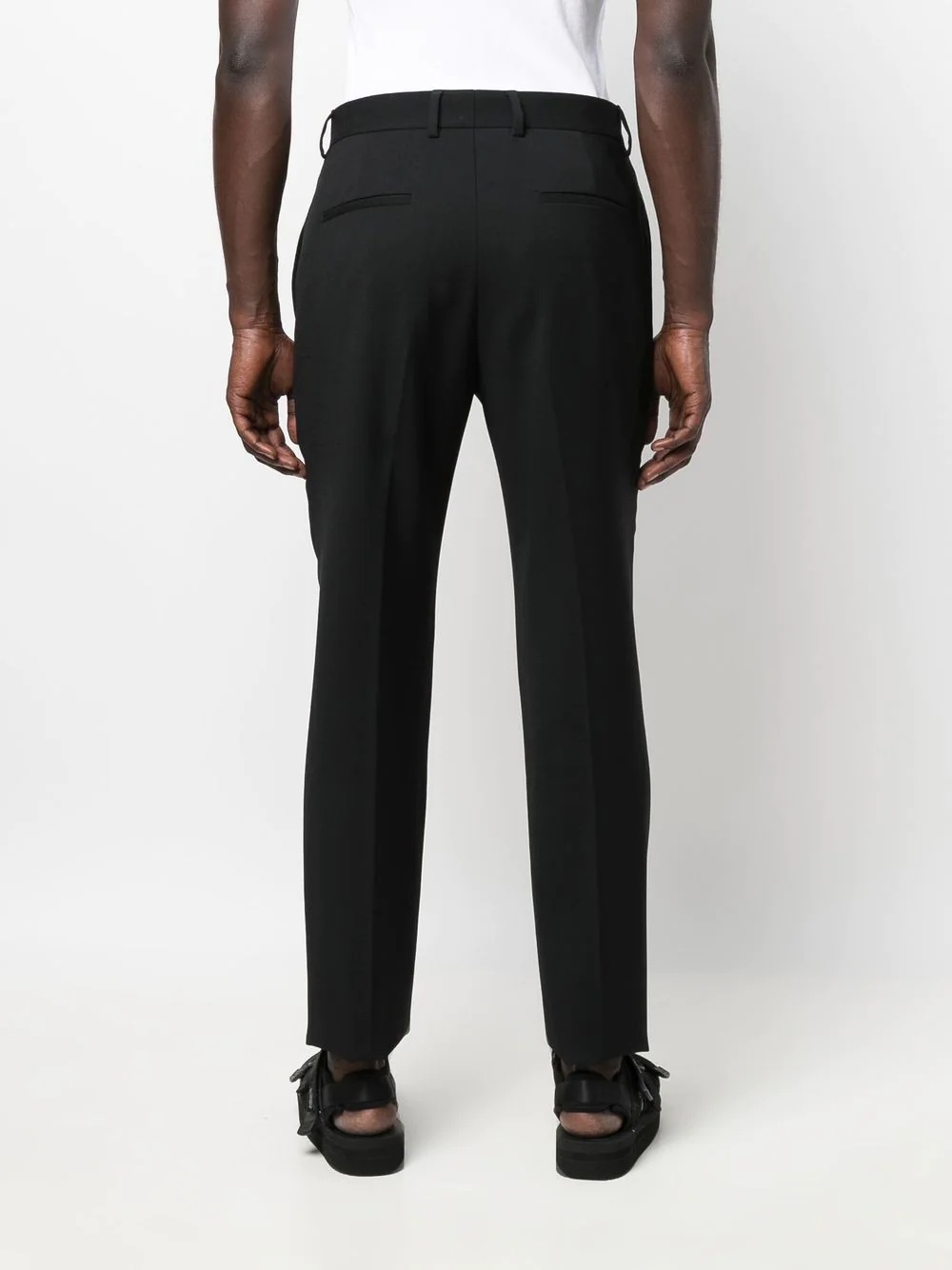 slim-cut tailored trousers - 4