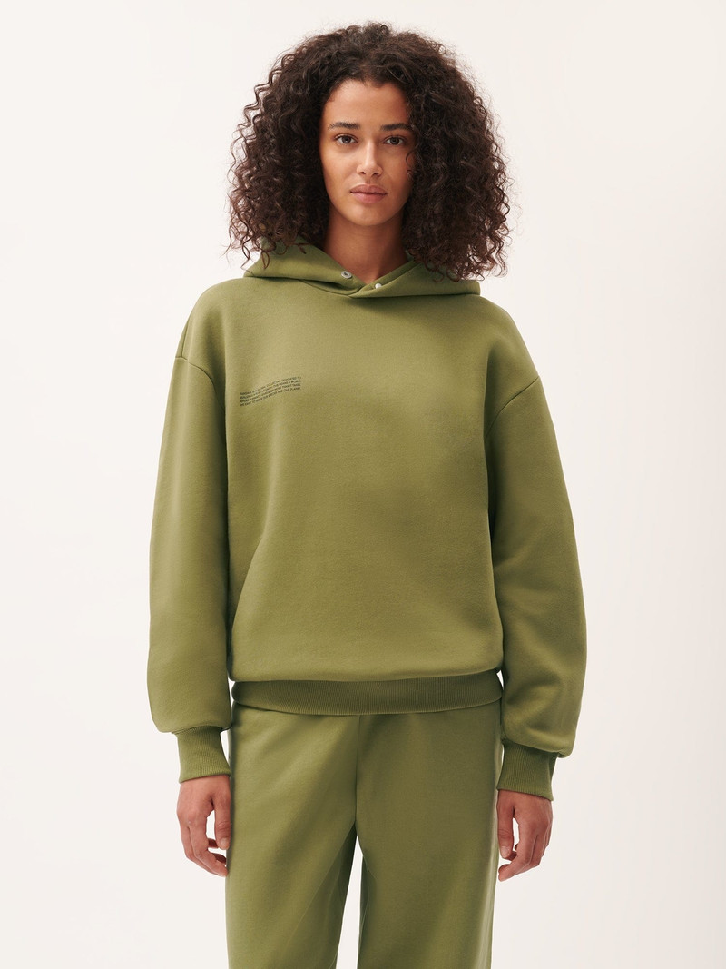 PANGAIA Womens DNA Hoodie - Highland Green outlook