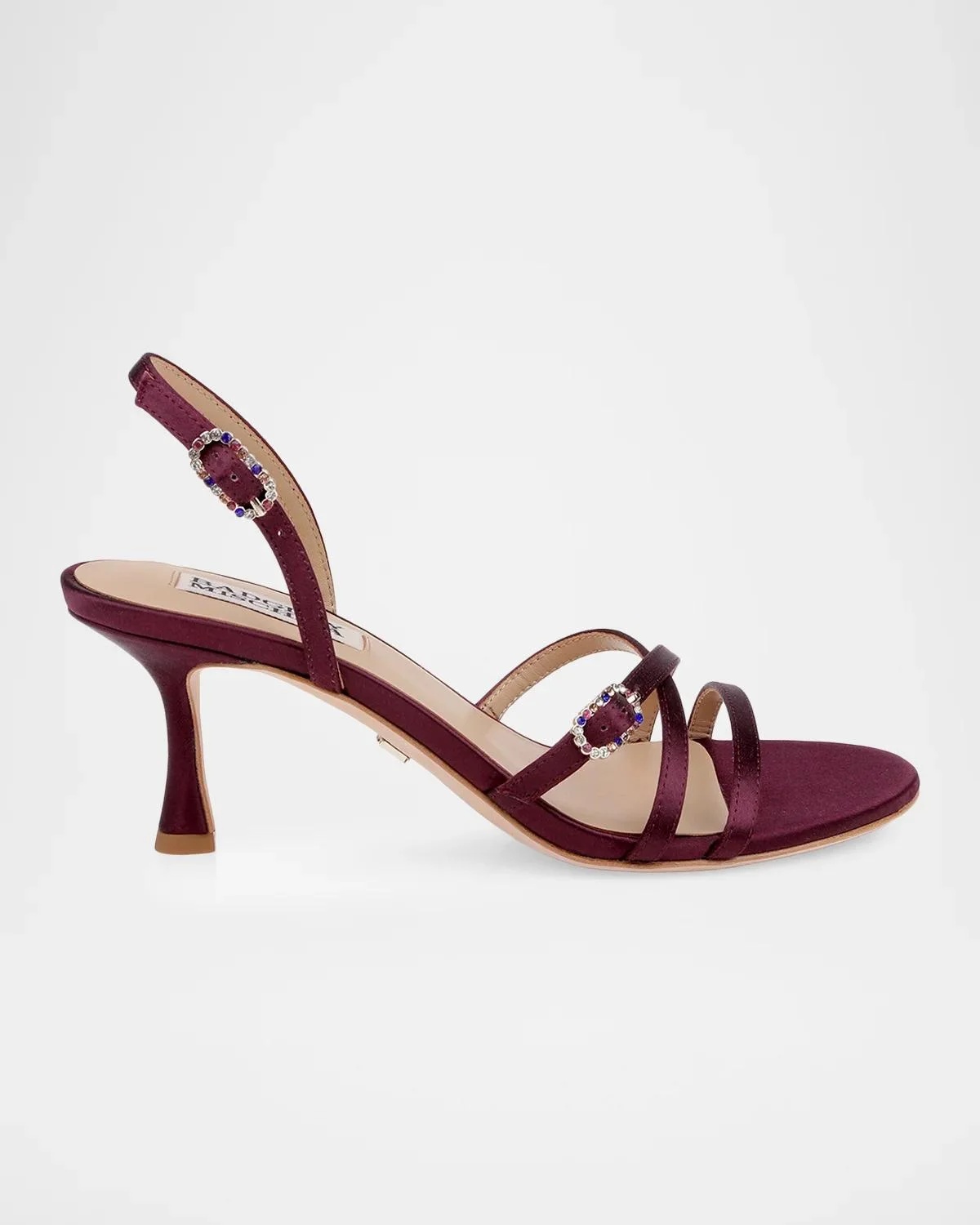 65mm Yukon Embellished Satin Slingback Sandals - 1