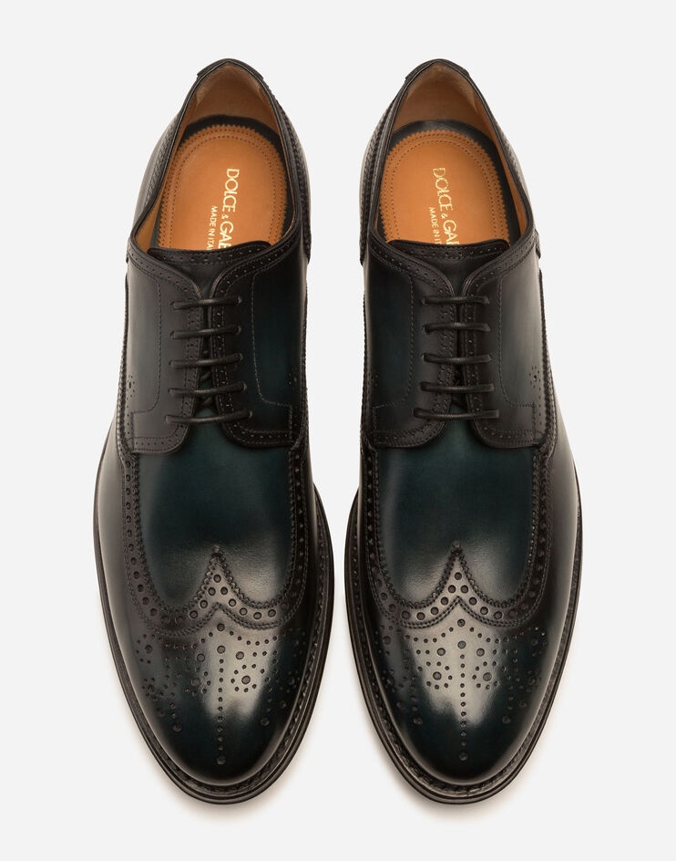 Brogue derby in giotto paint calfskin - 4