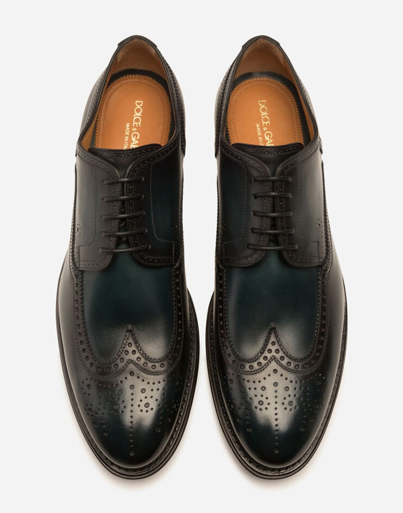 Brogue derby in giotto paint calfskin 4