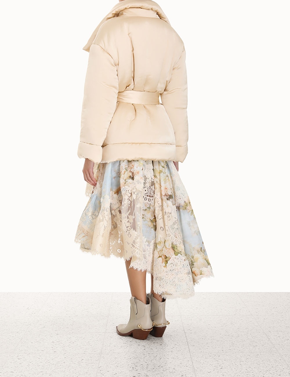 LUMINOSITY SATIN WADDED JACKET - 4