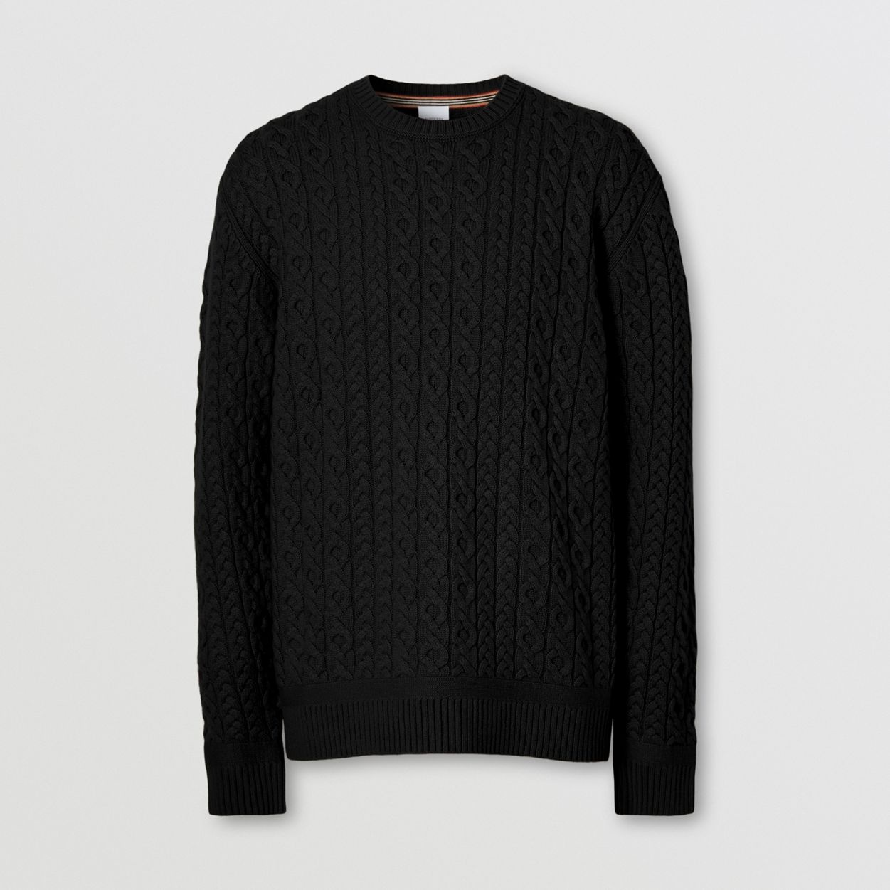 Cable Knit Wool Cashmere Sweater - 1