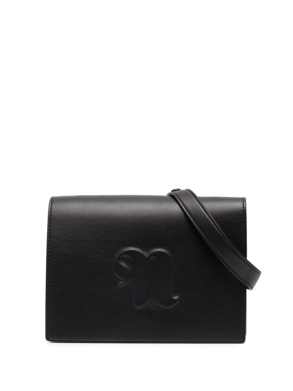 embossed-logo shoulder bag - 1