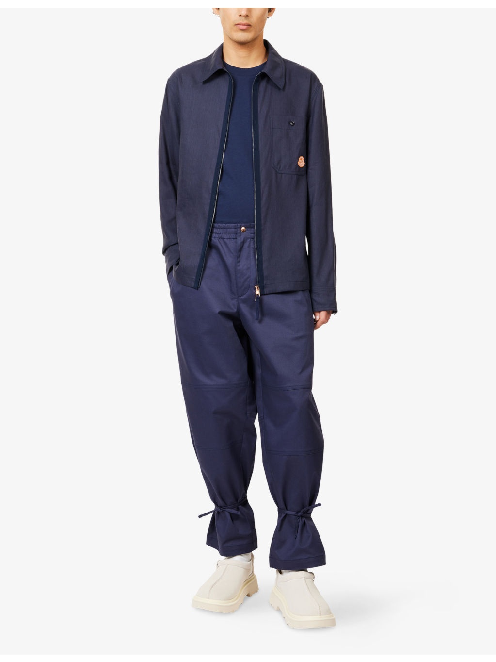 Moncler x Gilga Farm By Donald Glover Logo-Patch Tapered-Leg Cotton-Blend Trousers - 2