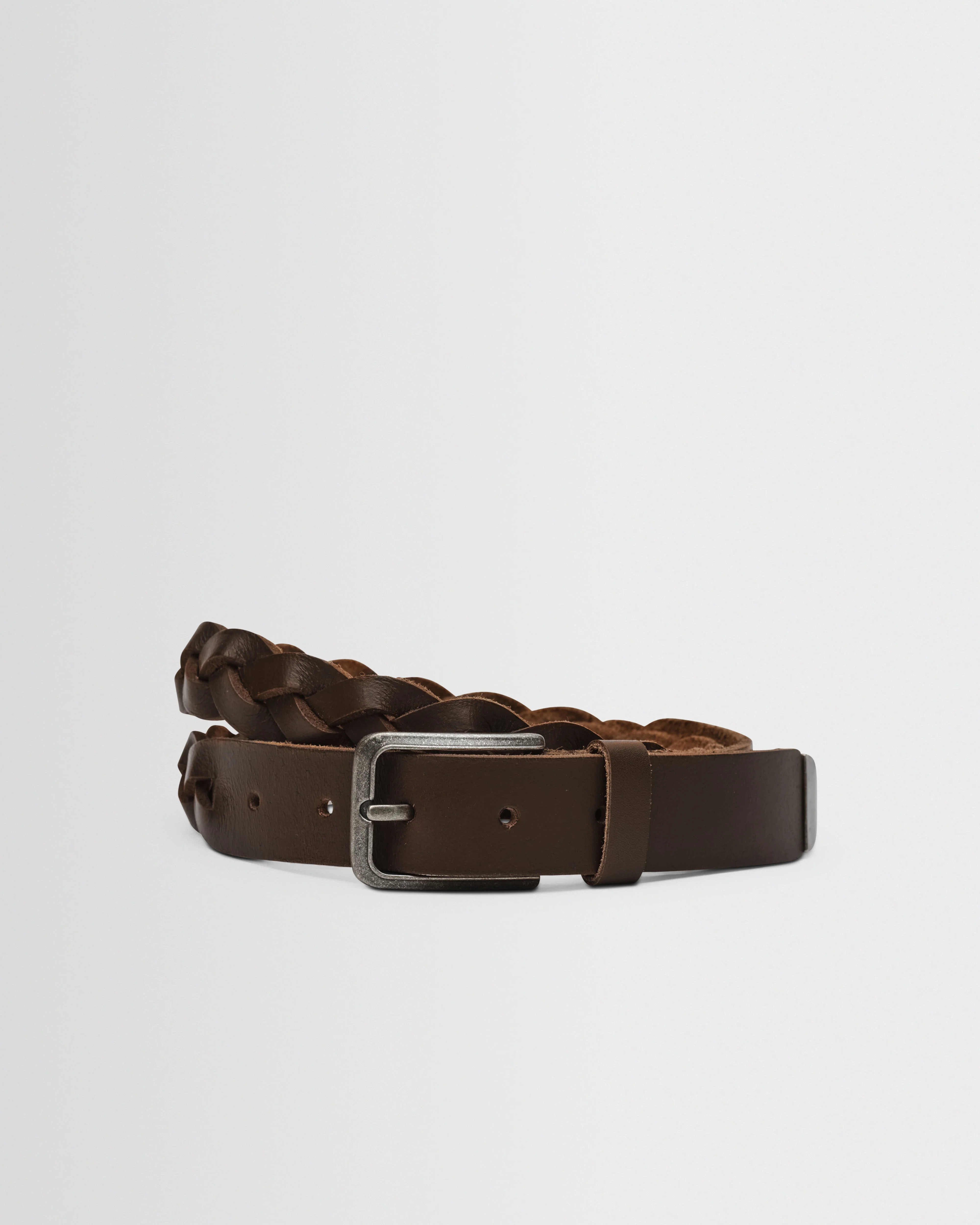 Lambeth - Brown Plaited Leather Belt - 1