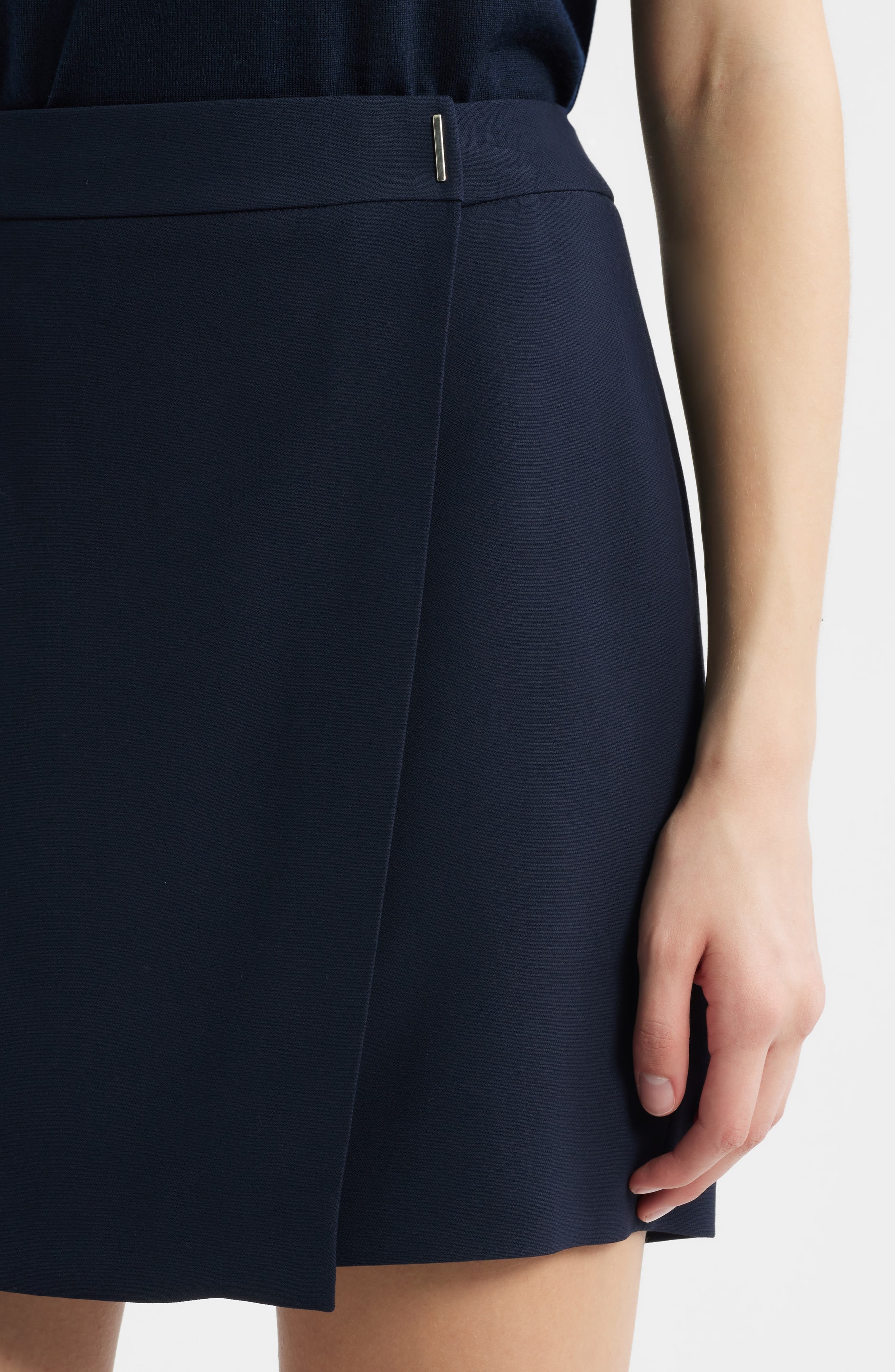 BOSS Vandera Wrap Front Miniskirt in Sky Captain at Nordstrom - 4