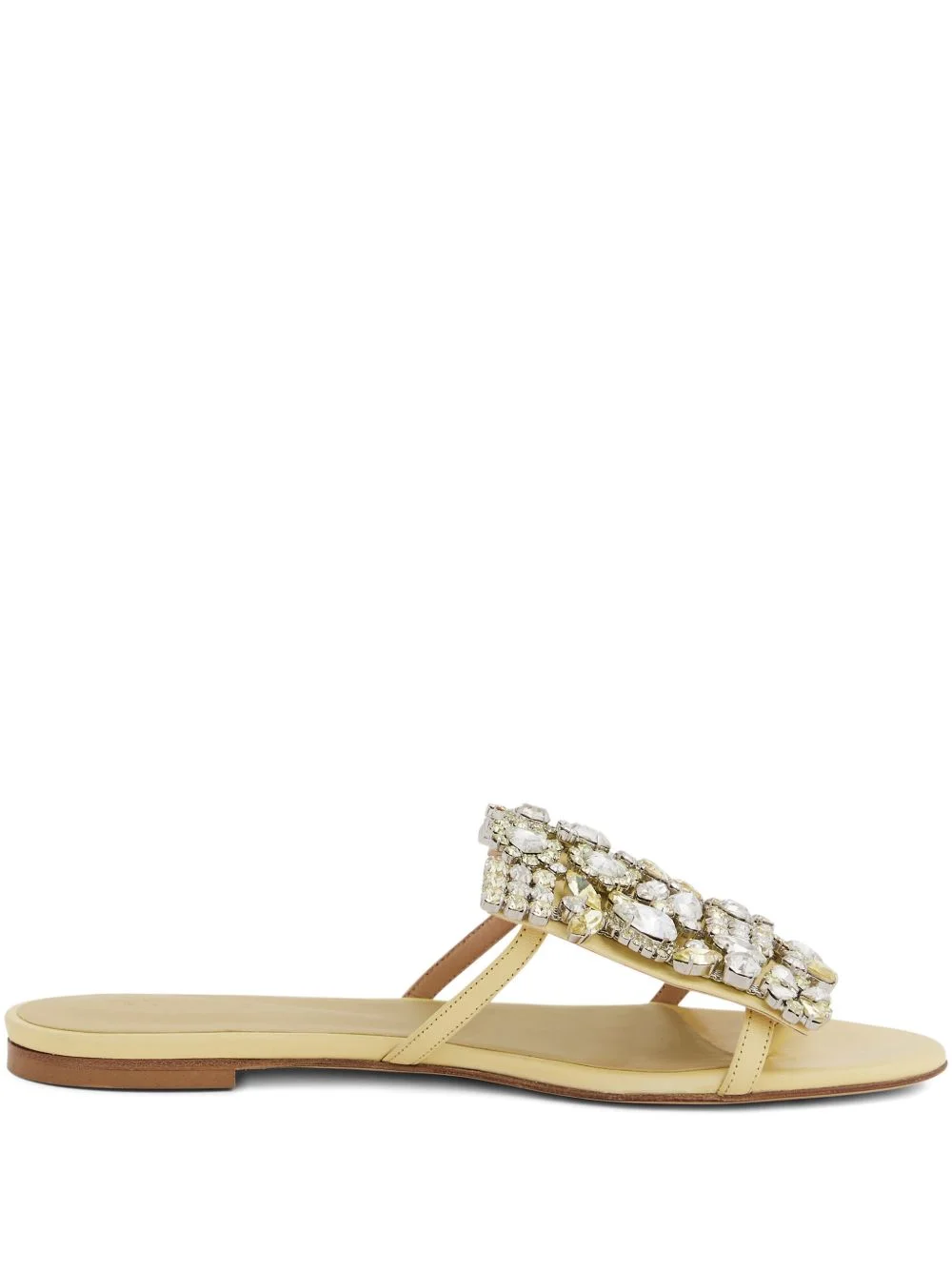 crystal-embellished flat sandals - 1