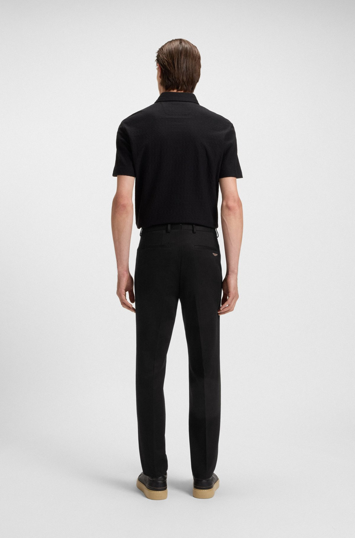 BOSS X ASTON MARTIN CHINOS IN STRETCH COTTON AND CASHMERE - 4