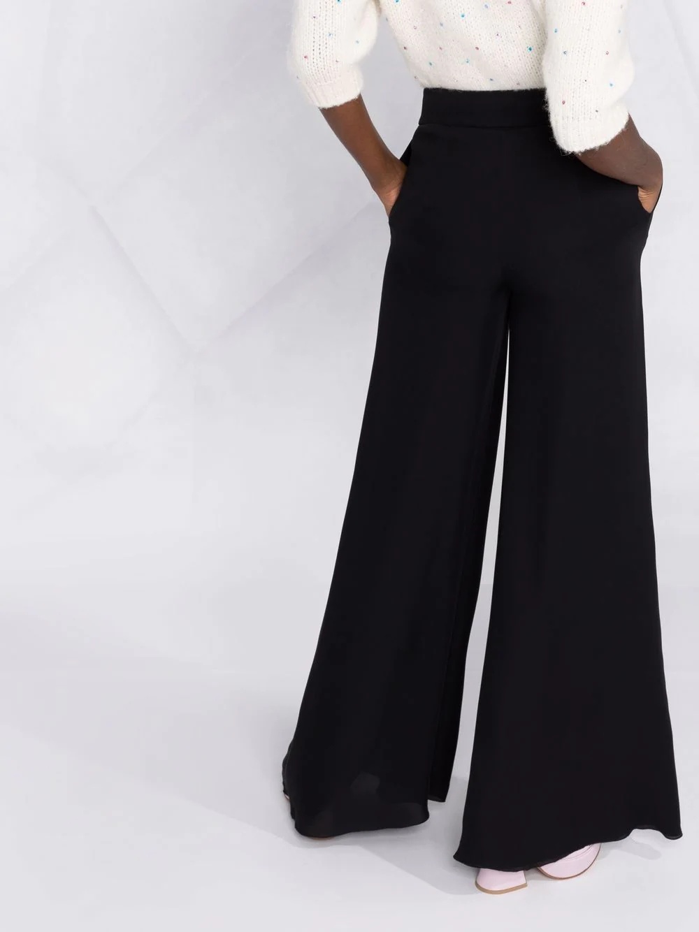 high-waisted flared trousers - 3