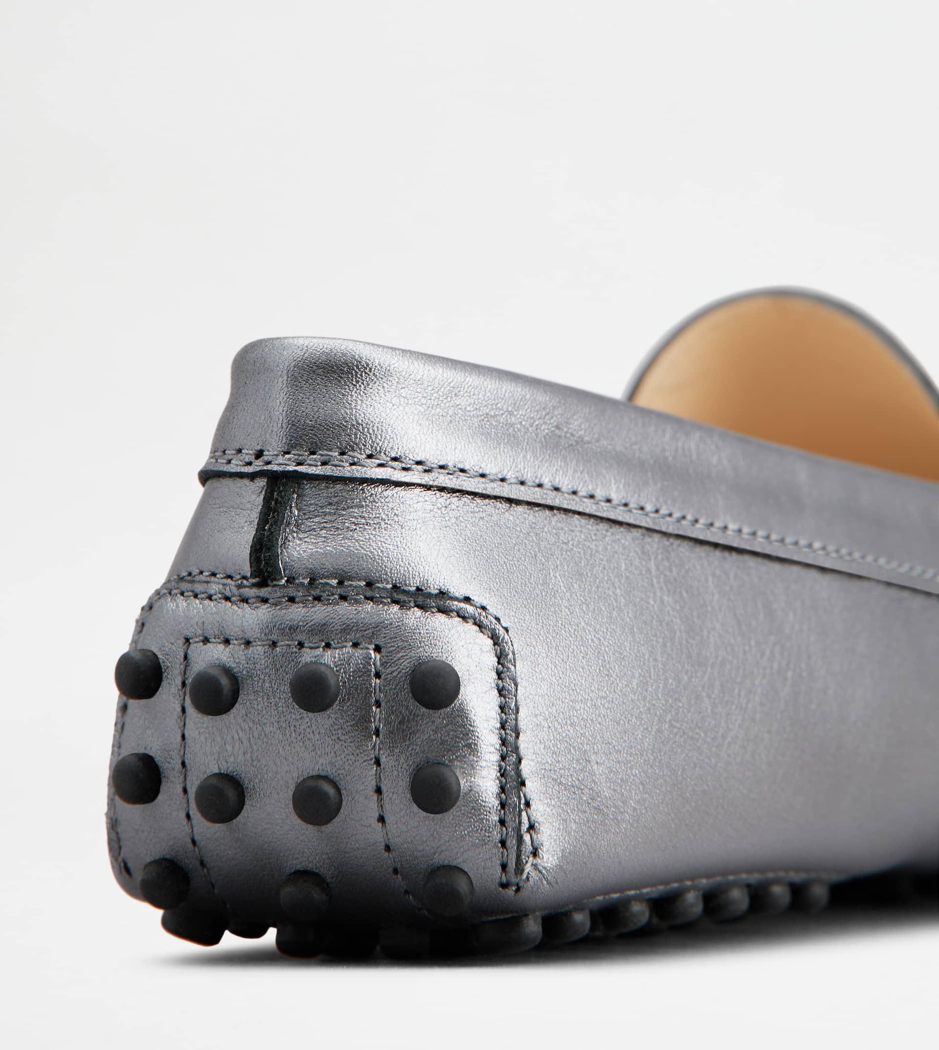 GOMMINO DRIVING SHOES IN LEATHER - GREY - 5