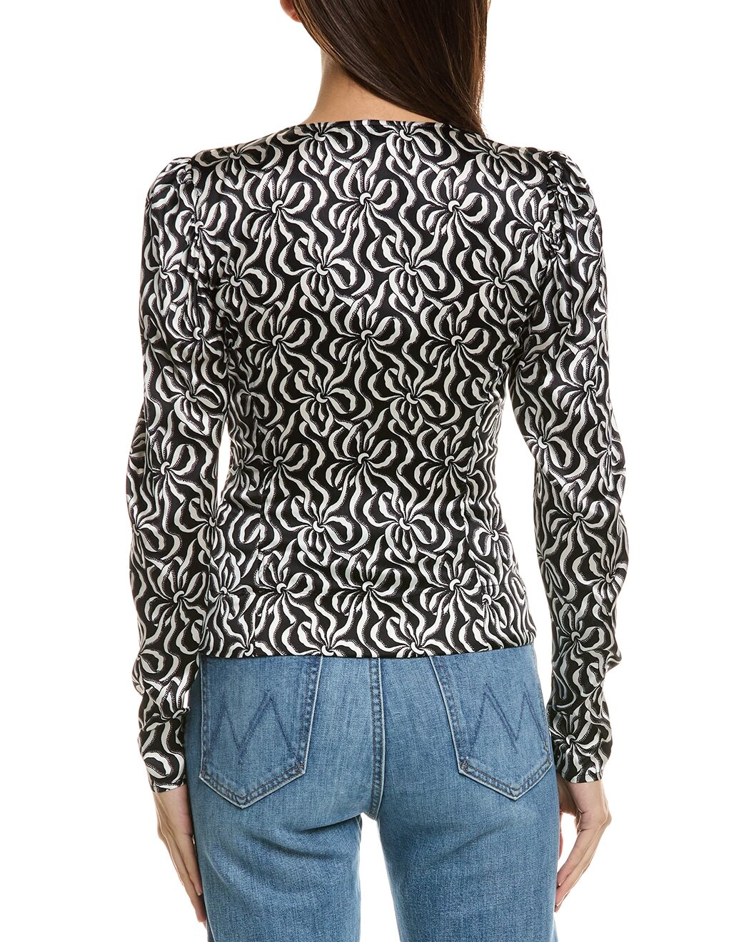 GANNI Stretch Satin Silk-Blend Top - 2