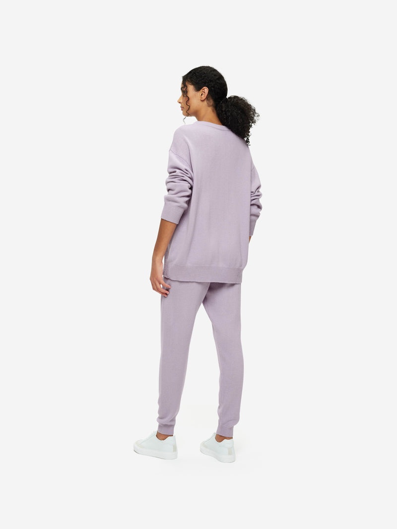 Women's Relaxed Sweater Daphne Cashmere Lilac - 4