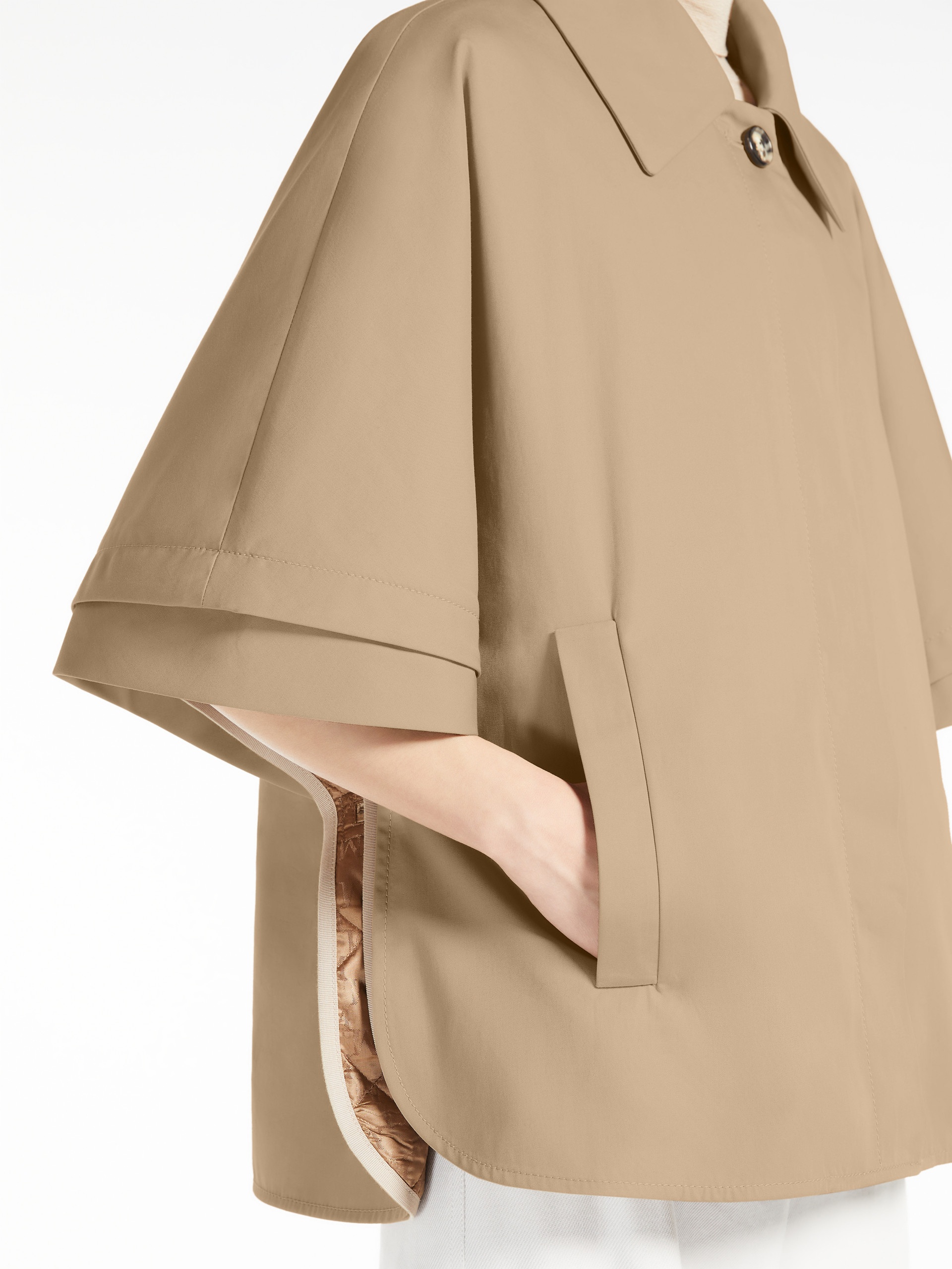 PAROLE Water-repellent gabardine cape - 5