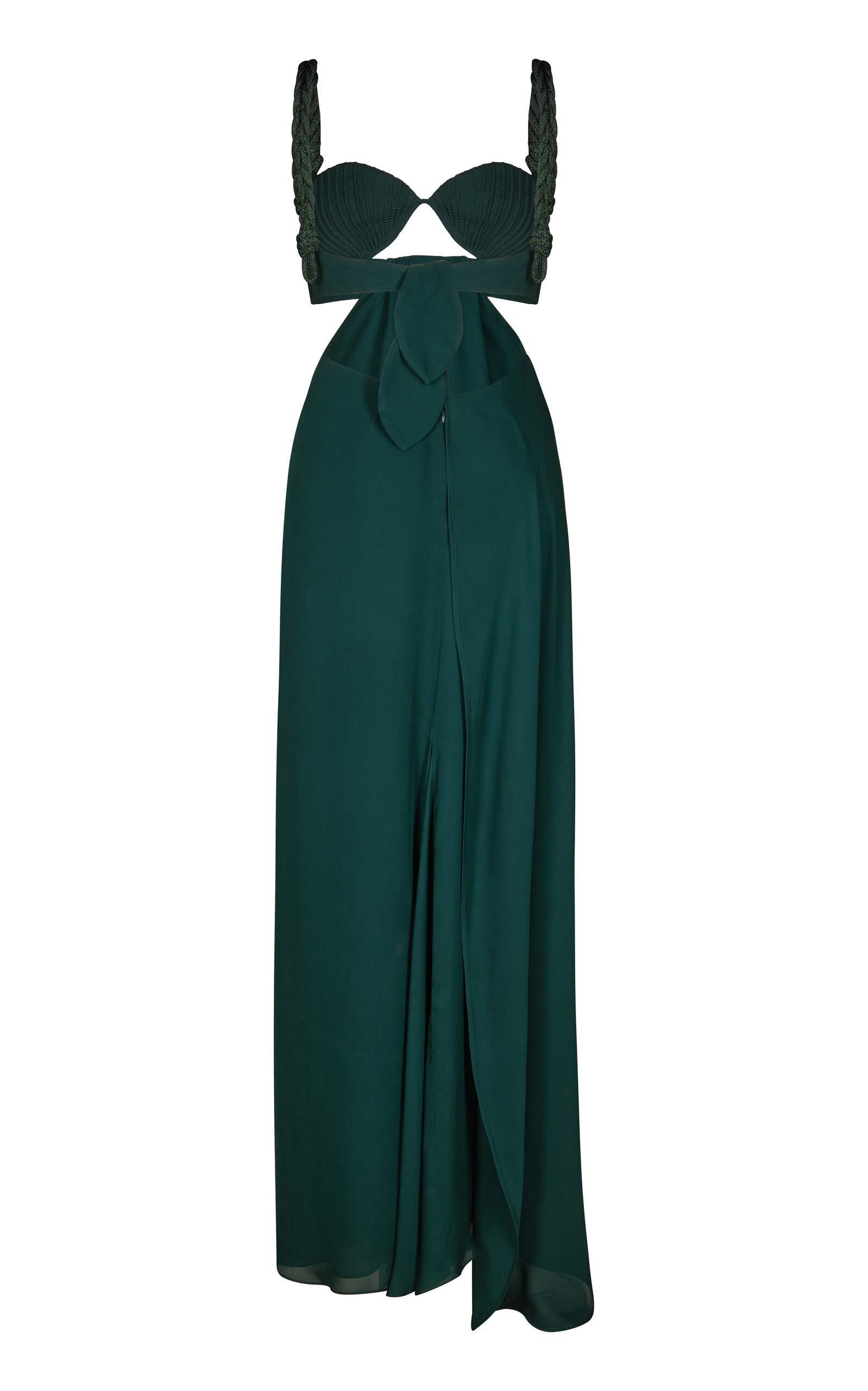 Sea Poem Draped Cutout Maxi Dress green - 7