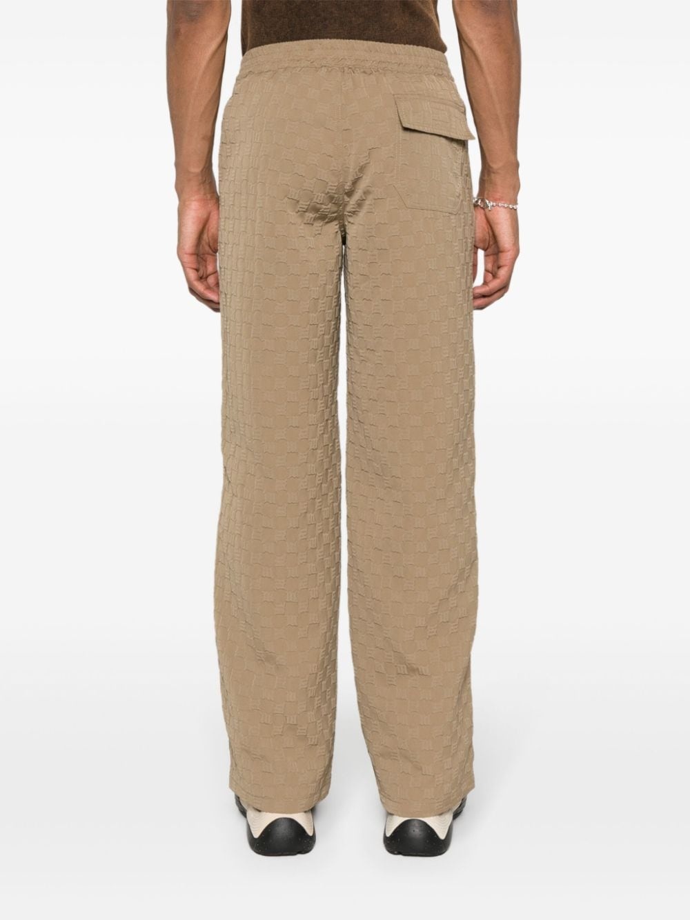 debossed-logo straight-leg trousers - 4