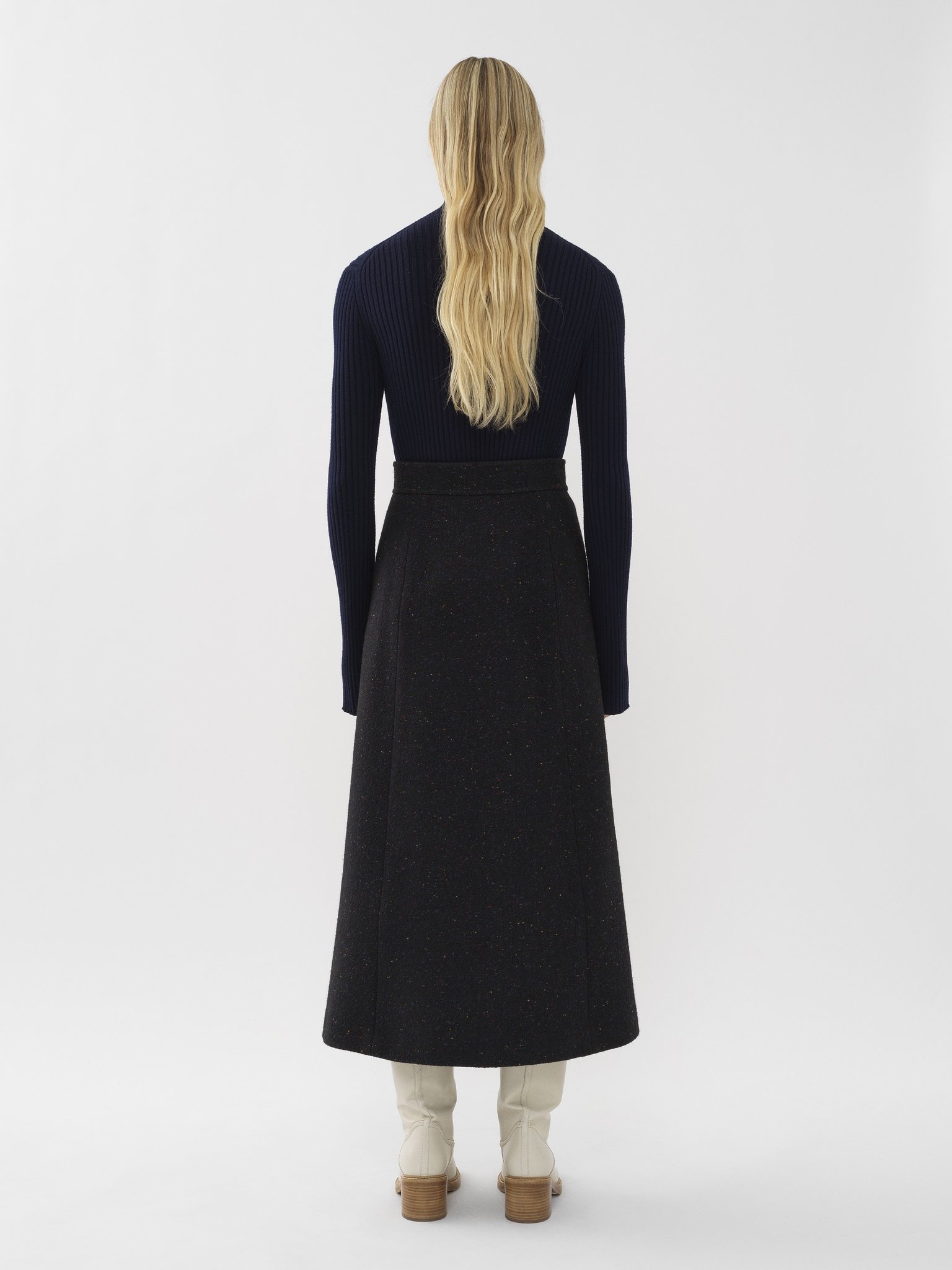 A-LINE MID-LENGTH SKIRT - 3