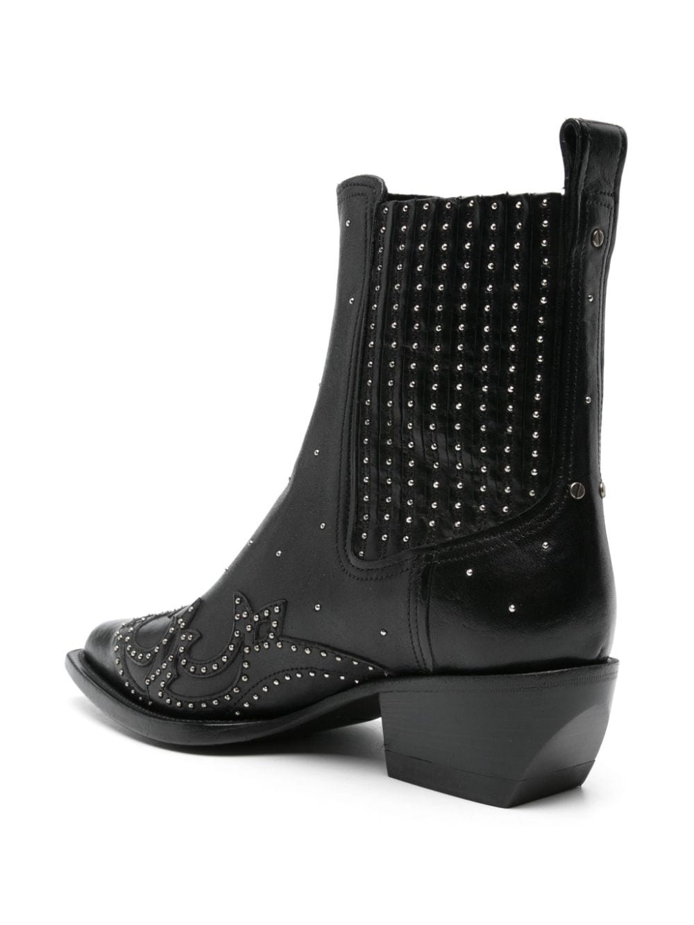 stud-embellished leather boots - 3