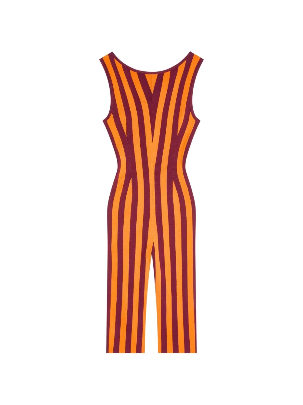striped knitted jumpsuit - 1
