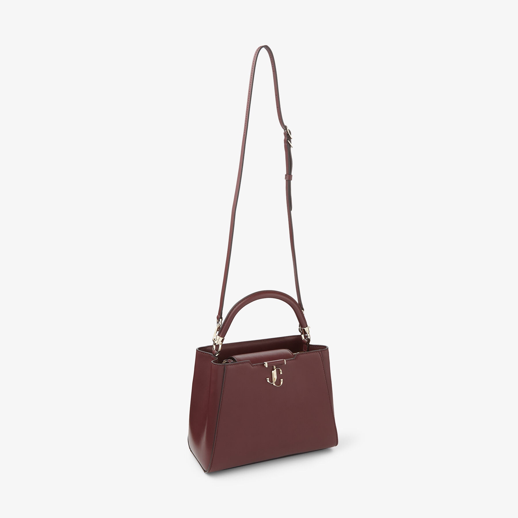Varenne TH/M
Burgundy Soft Shiny Calf Leather Top Handle Bag - 2