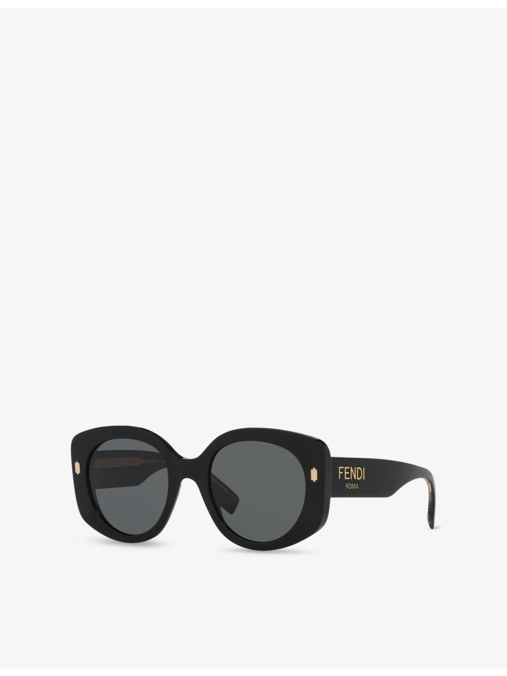 FE40137I Roma Round-Frame Acetate Sunglasses - 2