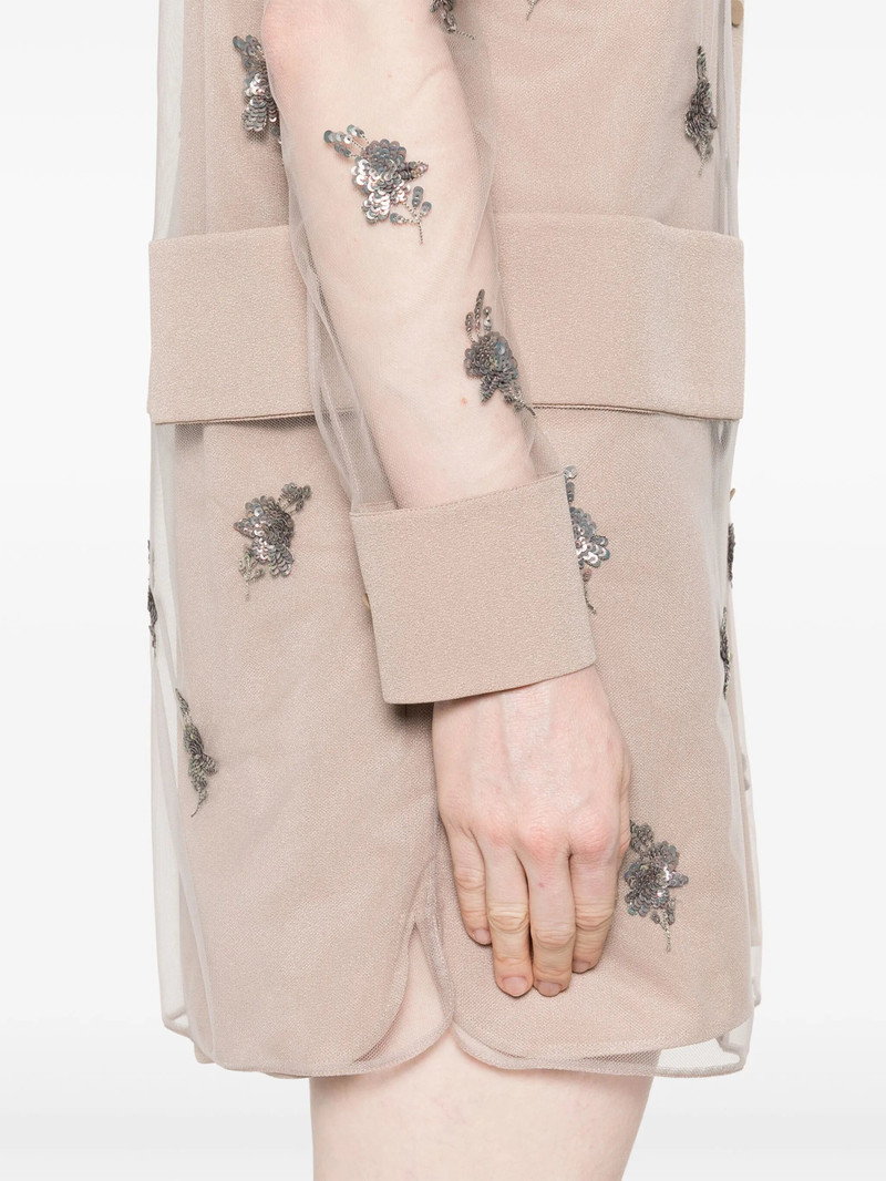 Embroidered Tulle Mini Dress 3