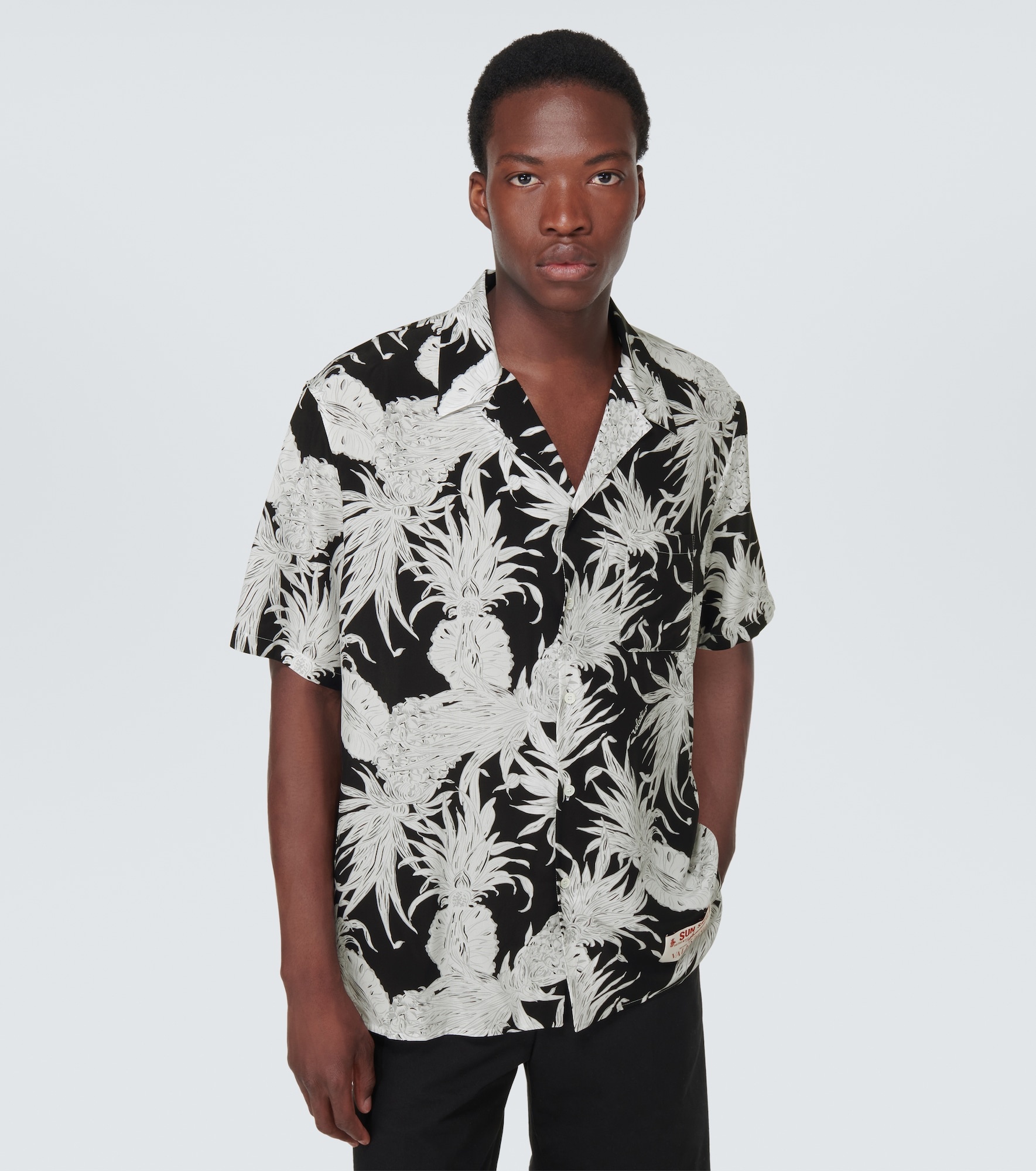 Printed silk bowling shirt - 3
