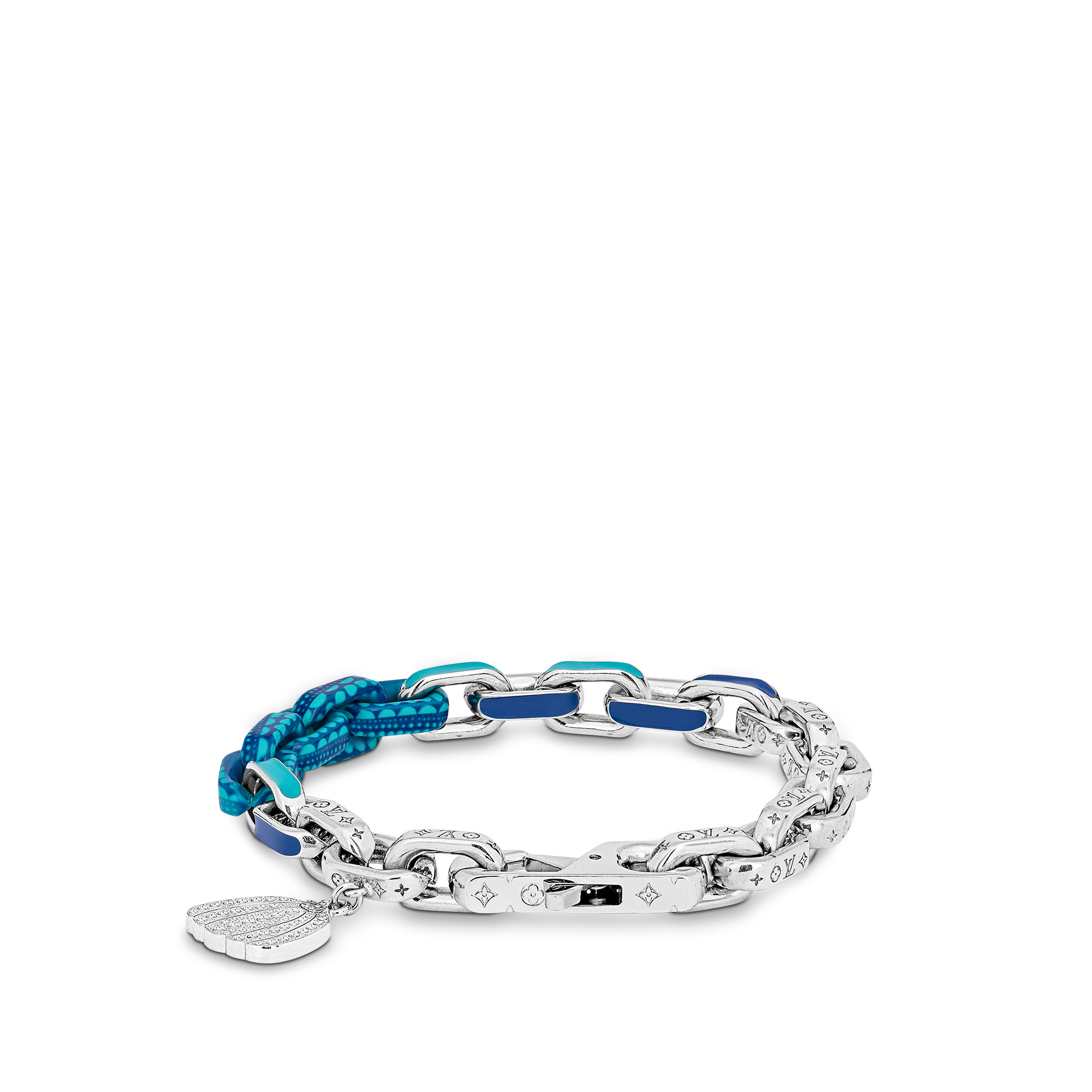 Louis Vuitton LV Instinct Enamelled Necklace Blue Metal
