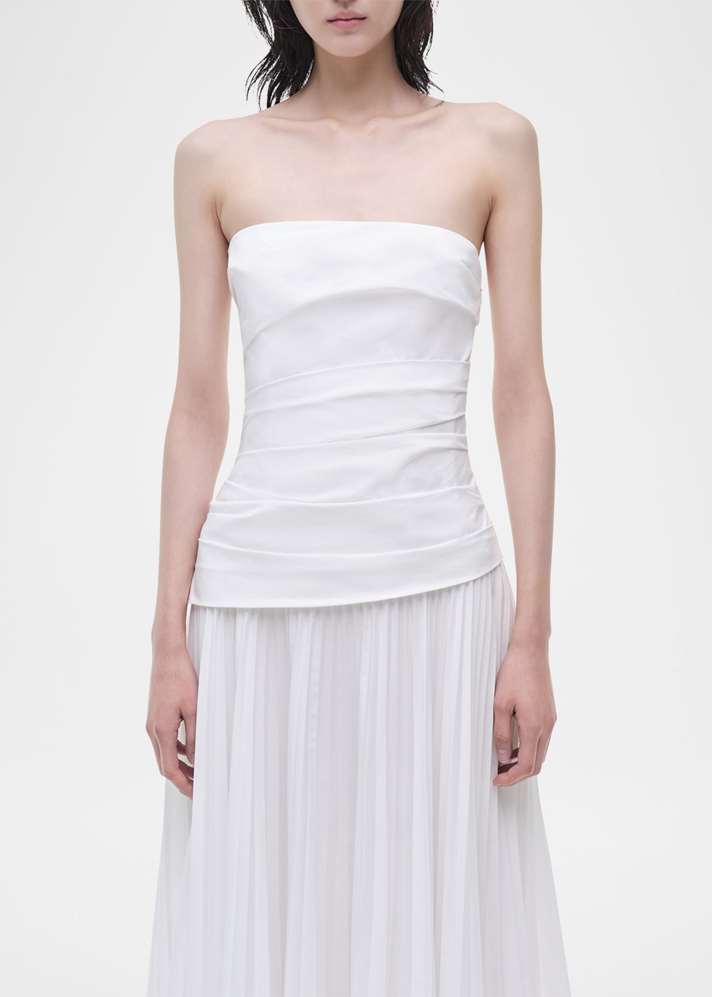 Arie Strapless Cotton Midi Dress - 5