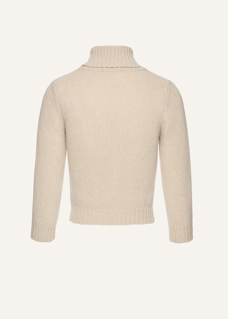 MAGDA BUTRYM Cashmere turtleneck sweater in beige outlook