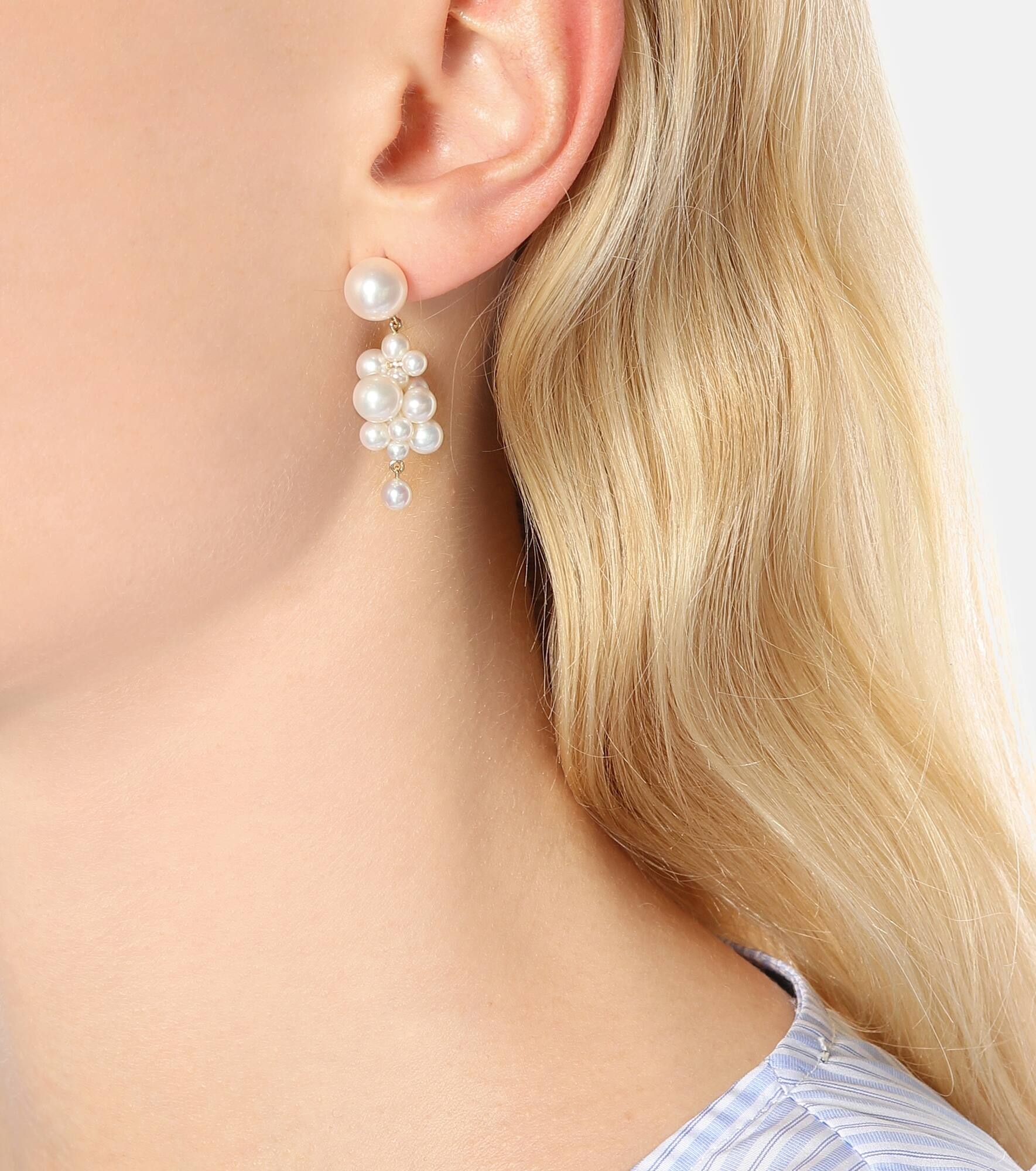 Botticelli 14kt gold earrings with pearls - 5