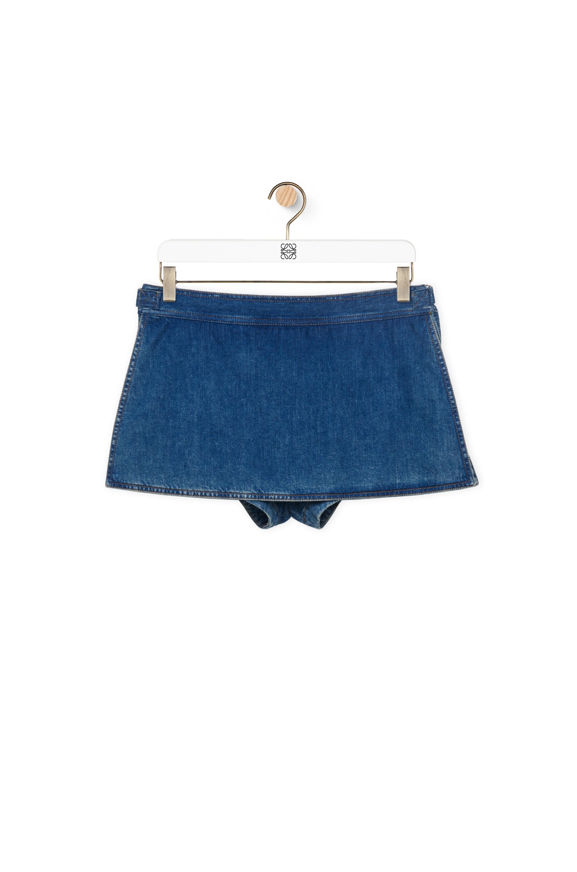 Anagram shorts in denim - 1