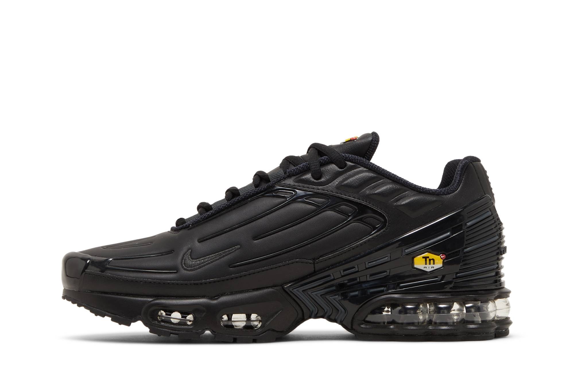 公式正規品!★AIR MAX PLUS III LEATHER Nike Air Max Plus 3 Leather 'Triple Black' | goat | REVERSIBLE