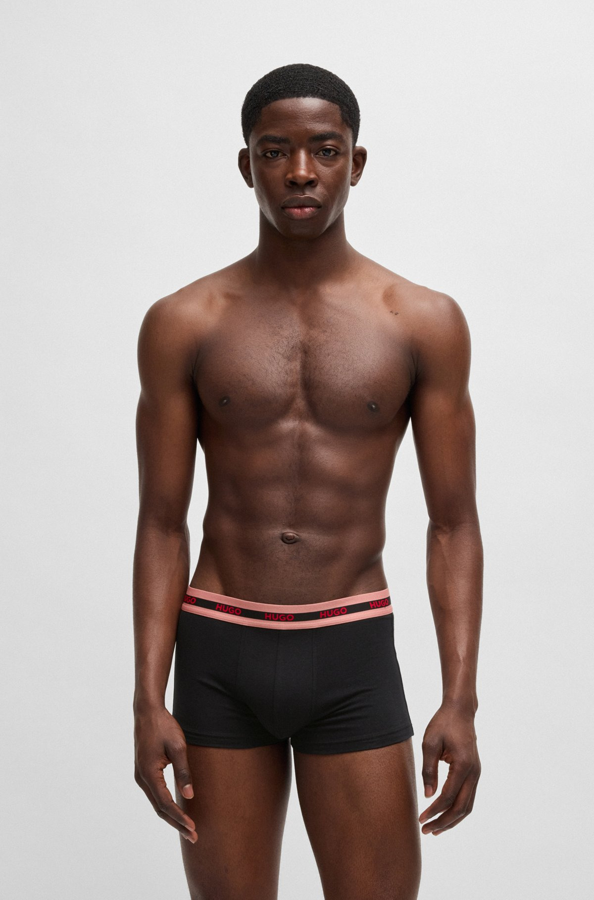 THREE-PACK OF STRETCH-COTTON TRUNKS WITH LOGO WAISTBANDS - 2