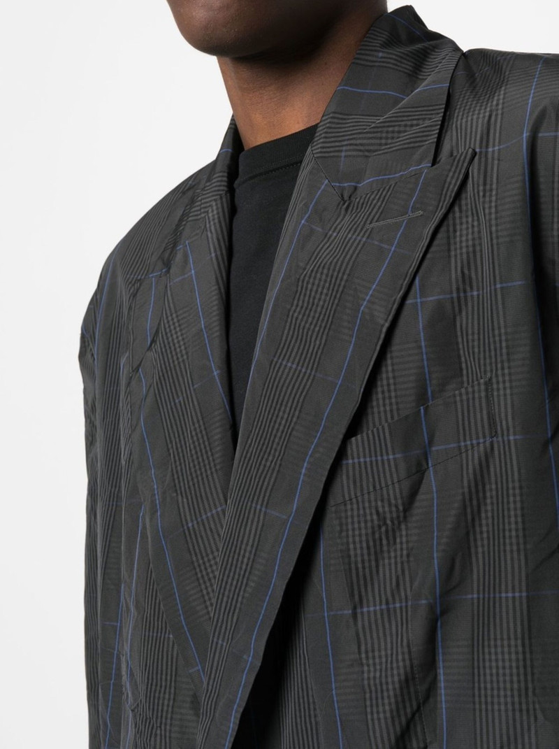 Prince of Wales check trench coat 5