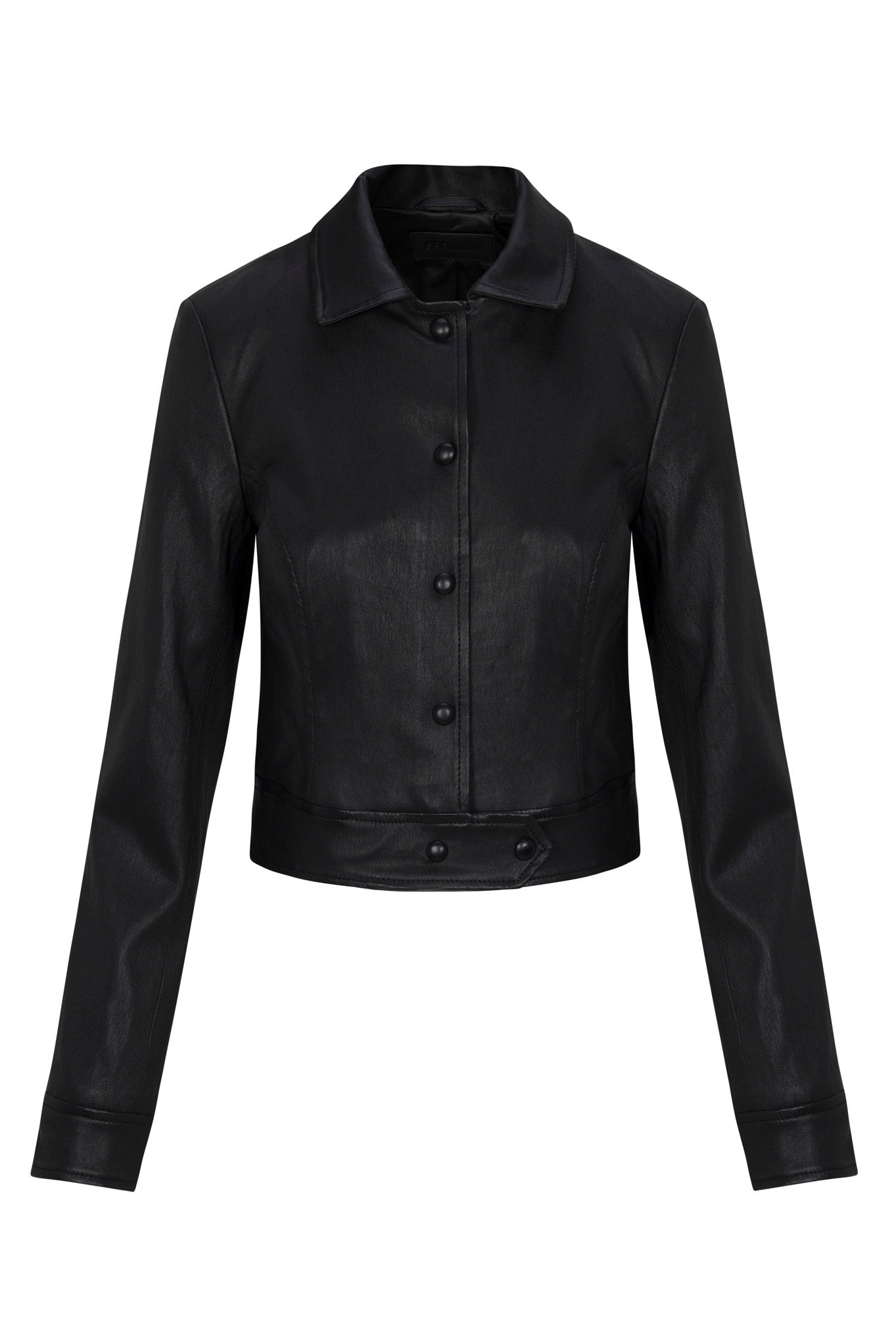 BLACK LEATHER HARDY JACKET - 8