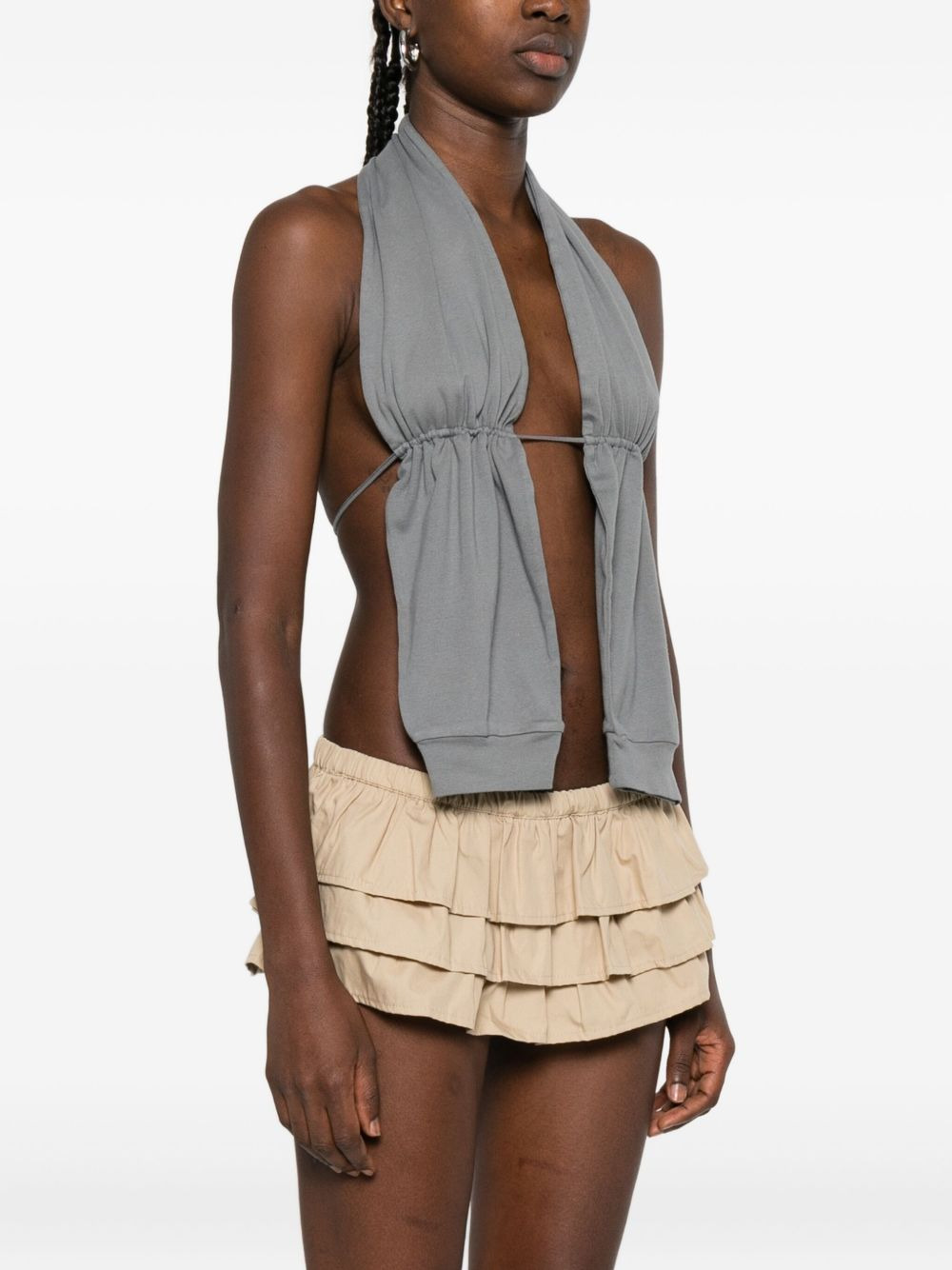 tie-front halter top - 3