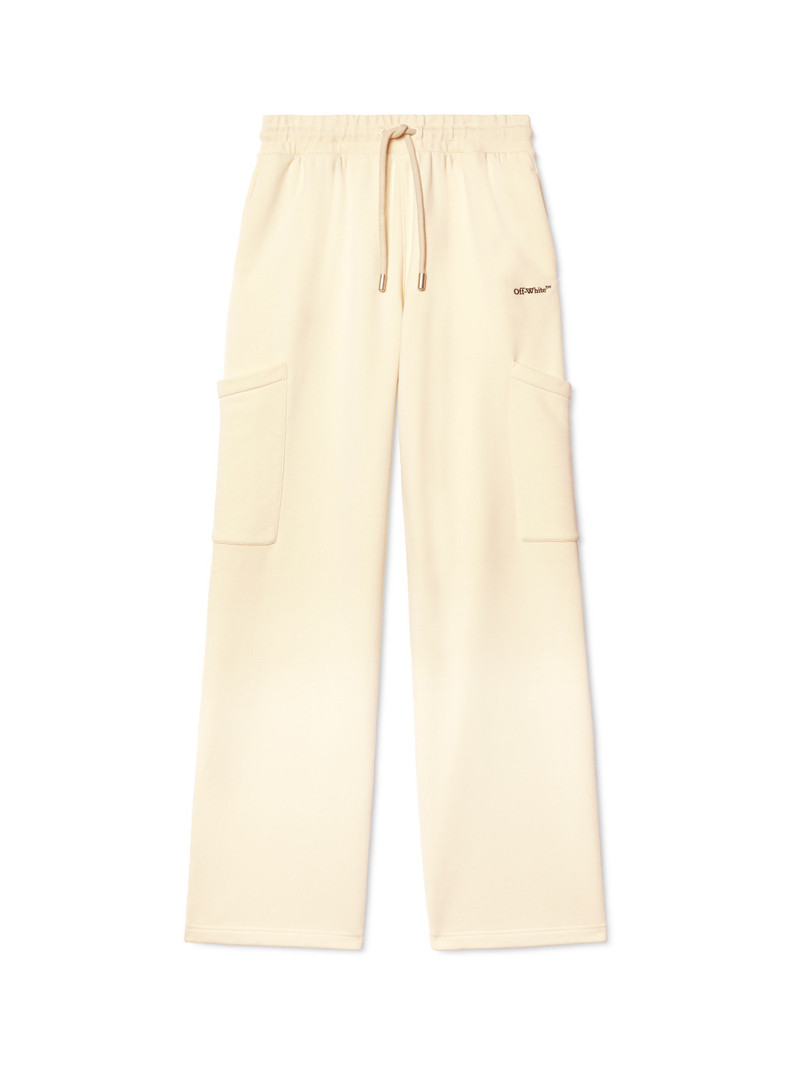 White Bookish Cargo Sweatpants 1