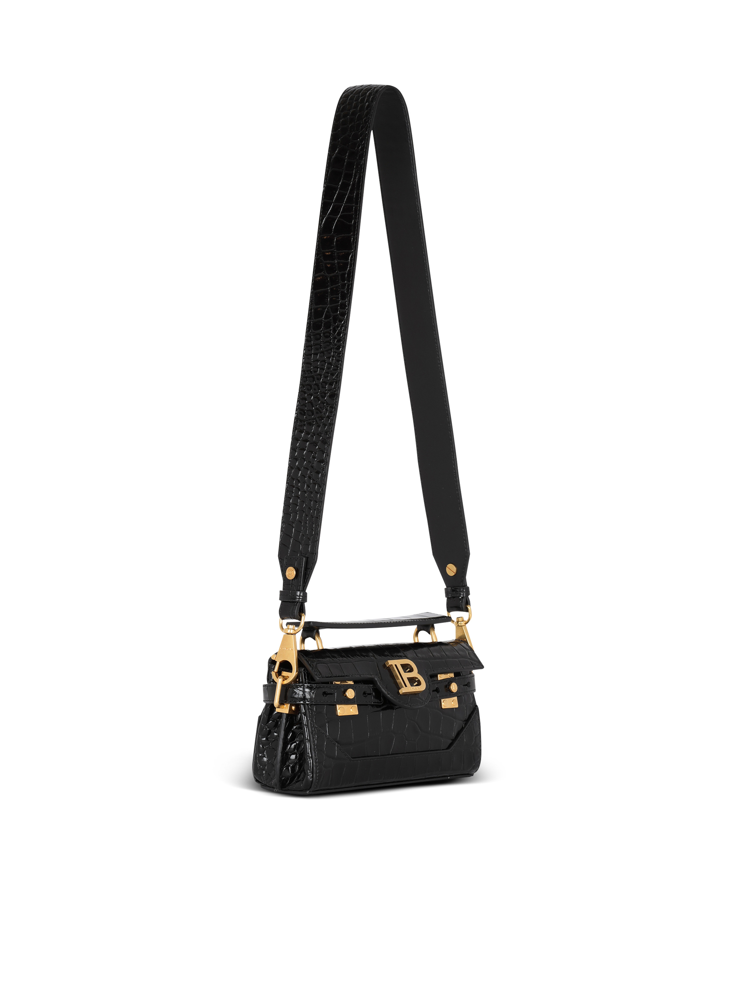 B-Buzz 19 bag in crocodile-print leather - 3