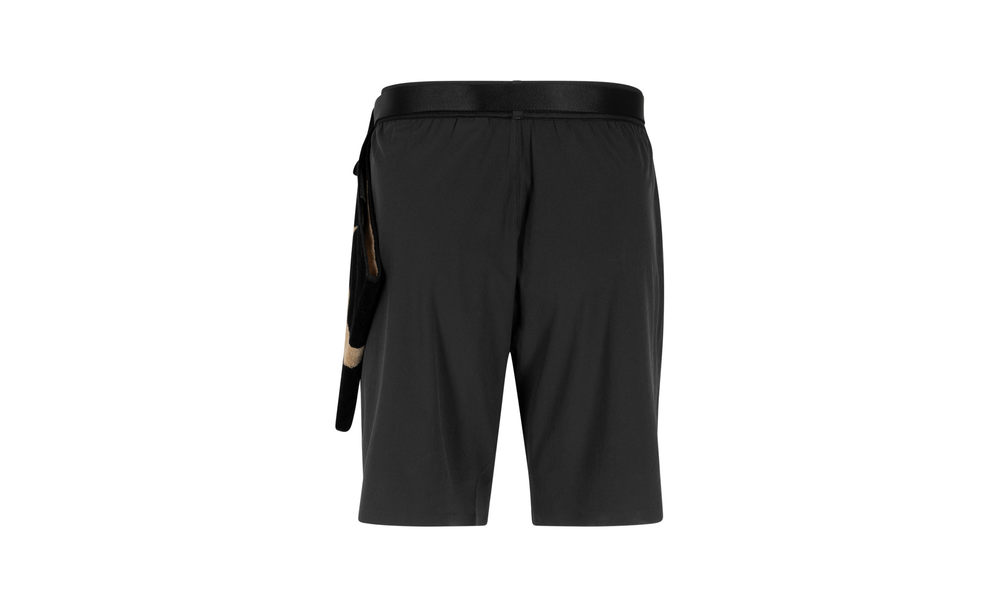 Solid Color Belt Straight Shorts - 3
