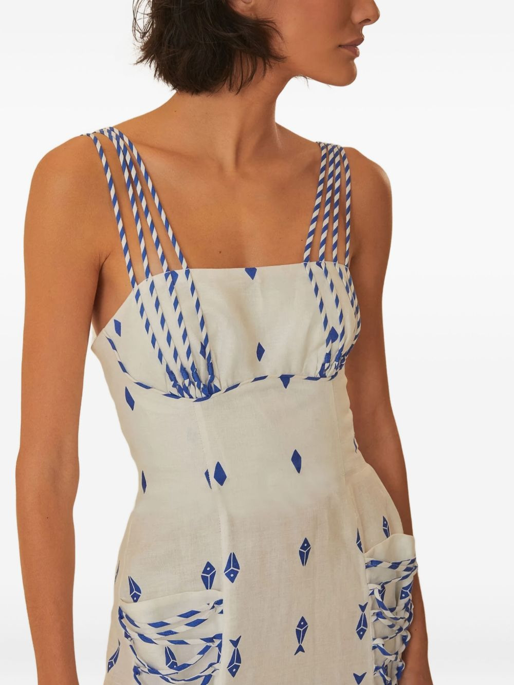 fish-print rope-strap dress - 4