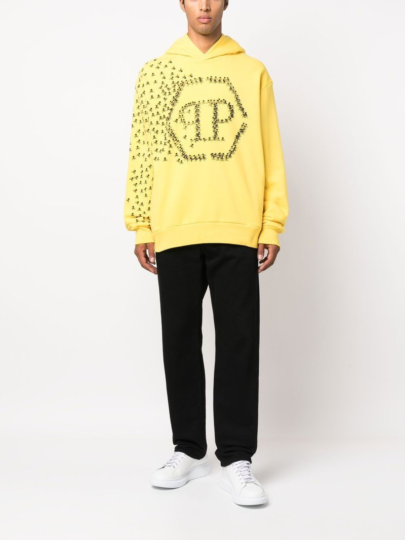 PHILIPP PLEIN Skull and Bones cotton hoodie outlook