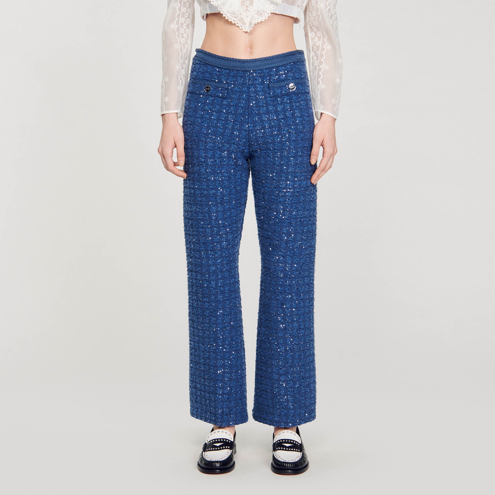 DECORATIVE KNIT TROUSERS - 5