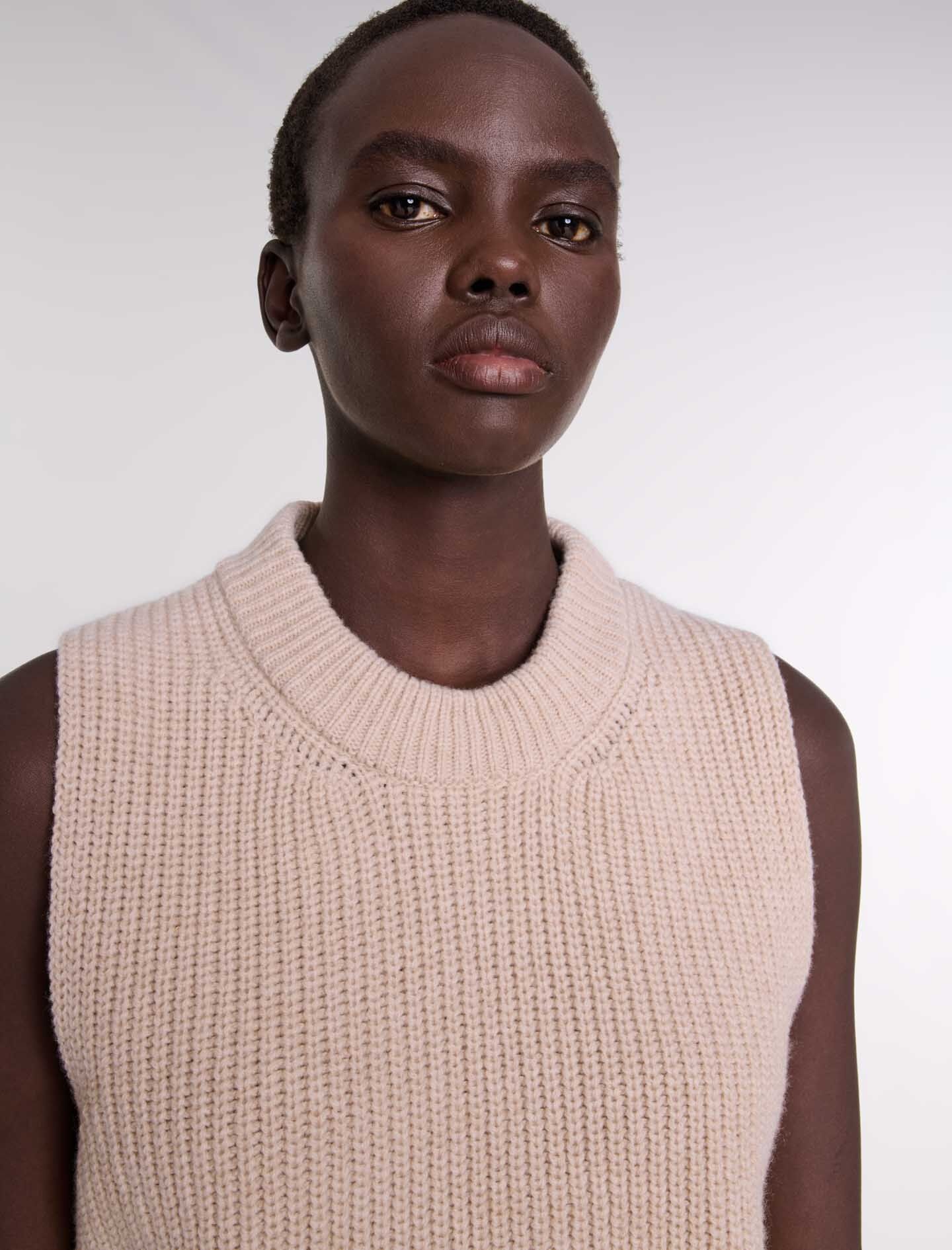 Sleeveless wool jumper - 6